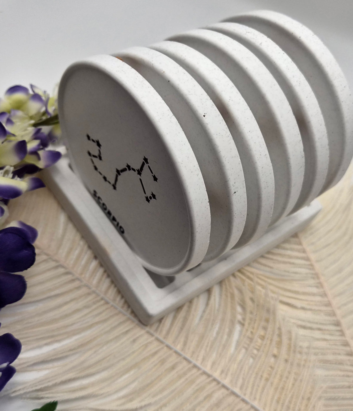 Zodiac Coaster Set with Stand