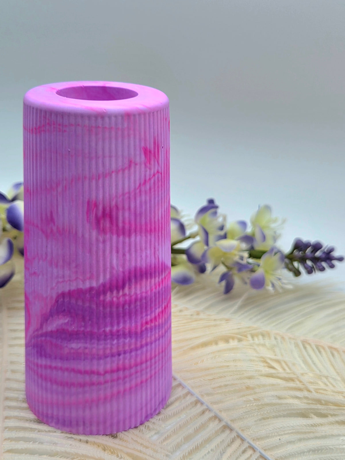 Ribbed Slim Mini Vase